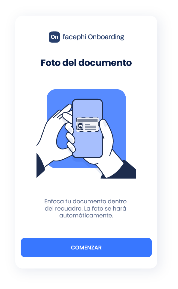 screenshot of Facephi Onboarding